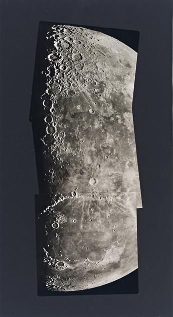 ADOLF VOIGT & HANS GIEBLER (active 1950s-2000s) An elegant series of 30 detailed photographs of the moon's surface on 10 panels, depic